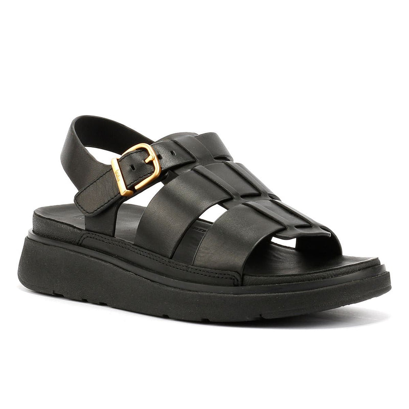 FitFlop GEN-FF Fisherman Sandales Noires Pour Femmes En Cuir