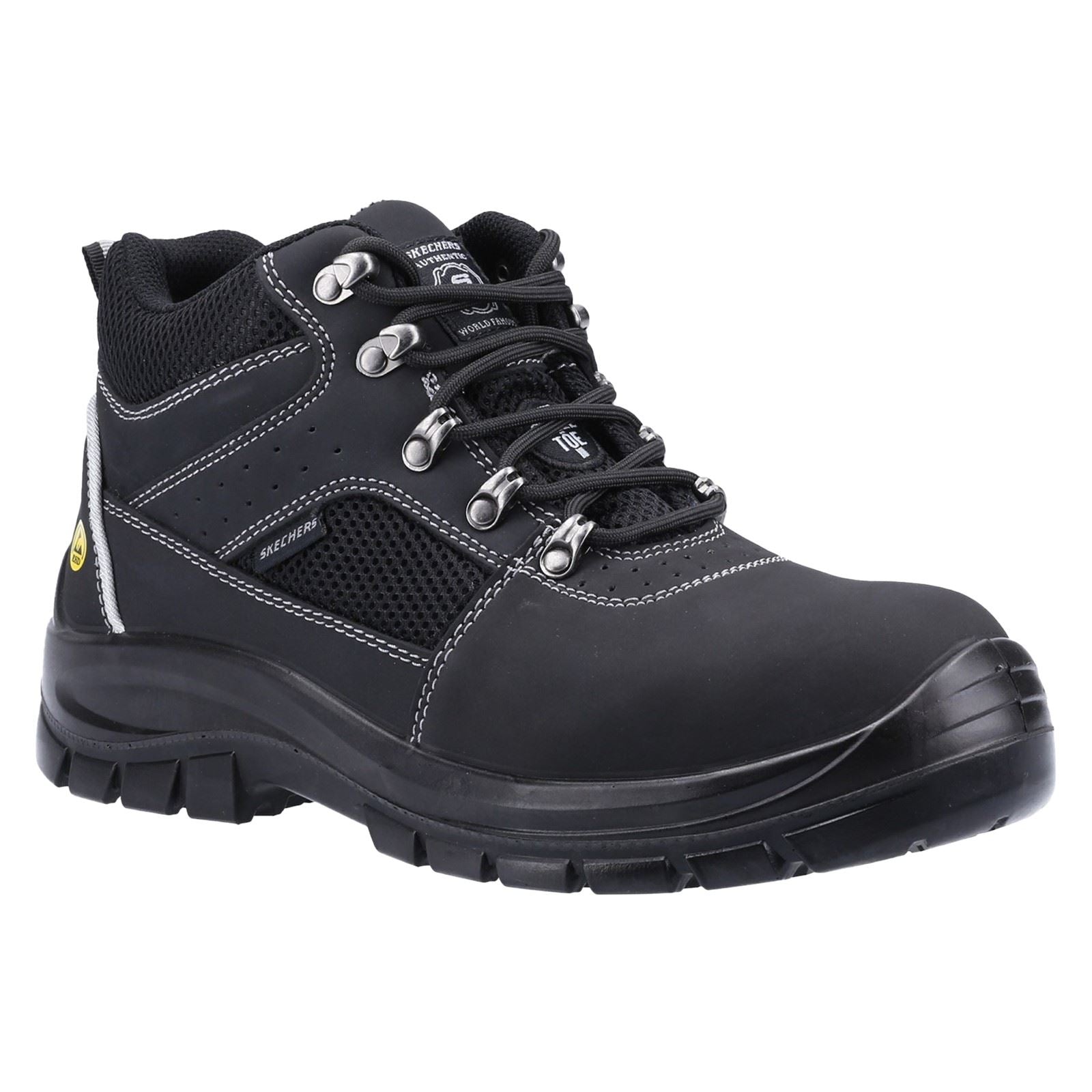 Skechers Workwear Trophus Letic Bottes De Sécurité Noires En Nubuck Pour Homme