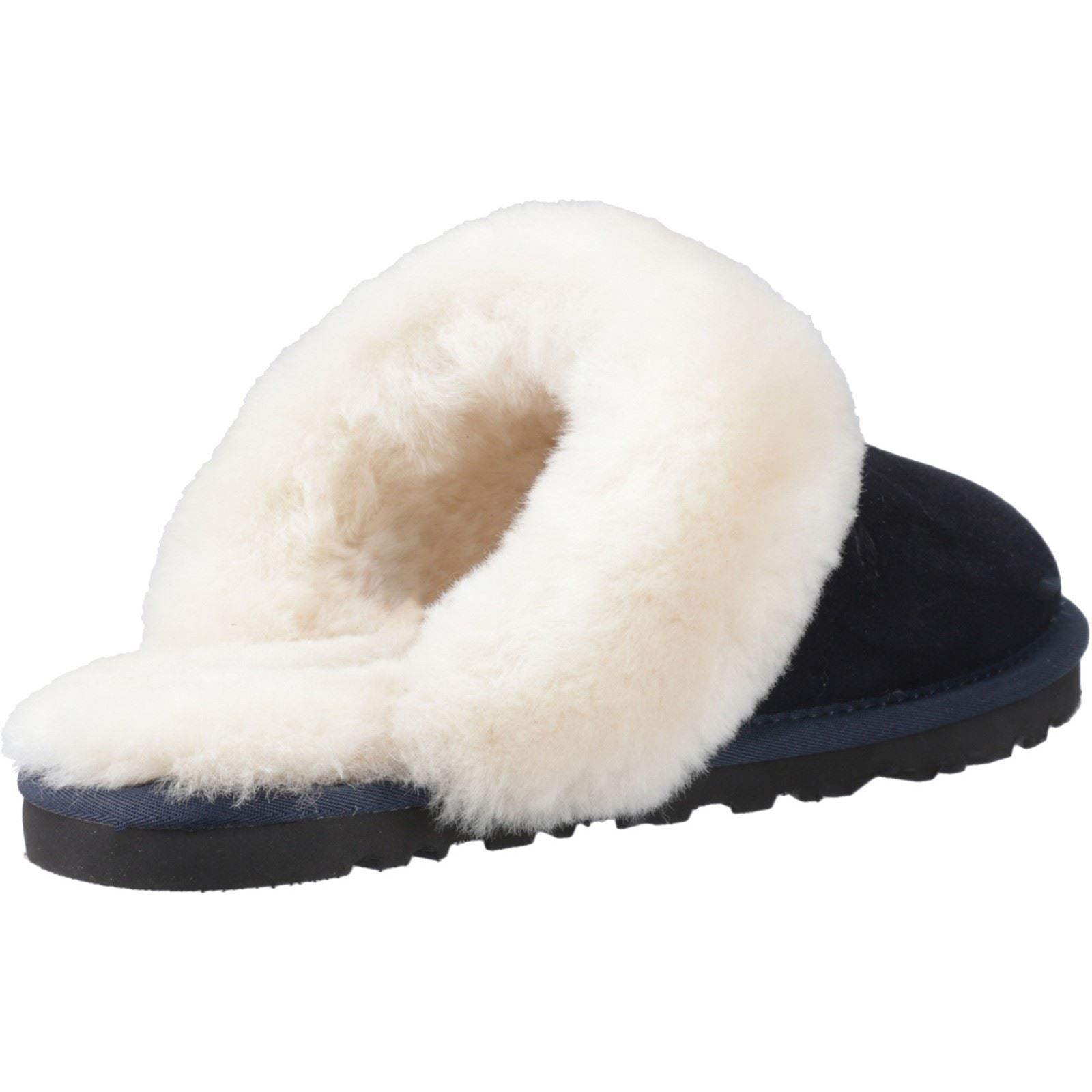 Hush Puppies Samantha Chaussons Pour Femme En Suède Marine