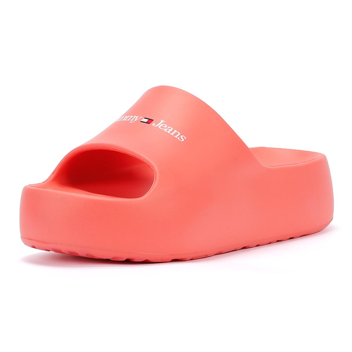 Tommy Hilfiger Chunky Flatform Mules Roses Pour Femmes