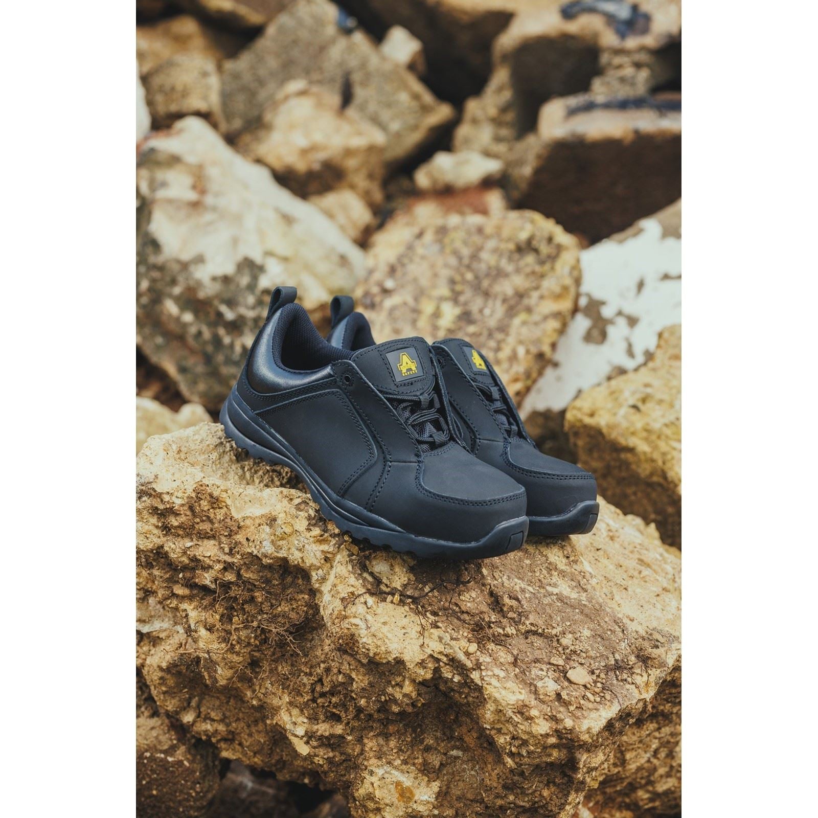 Amblers Safety  Baskets De Sécurité Noires En Cuir Pour Femmes Fs59C