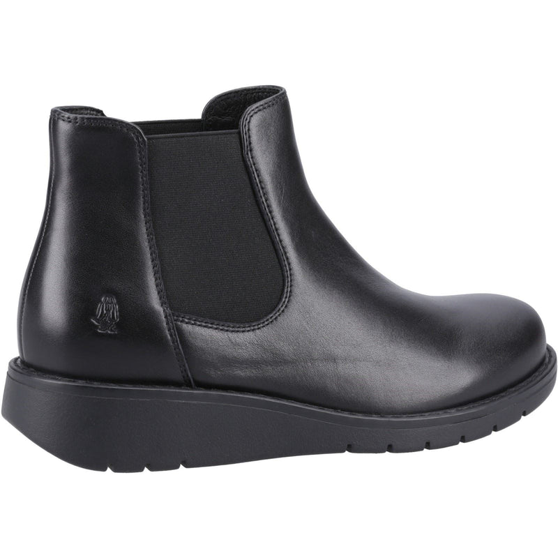 Hush Puppies Leonie Bottes En Cuir Noires Pour Femmes