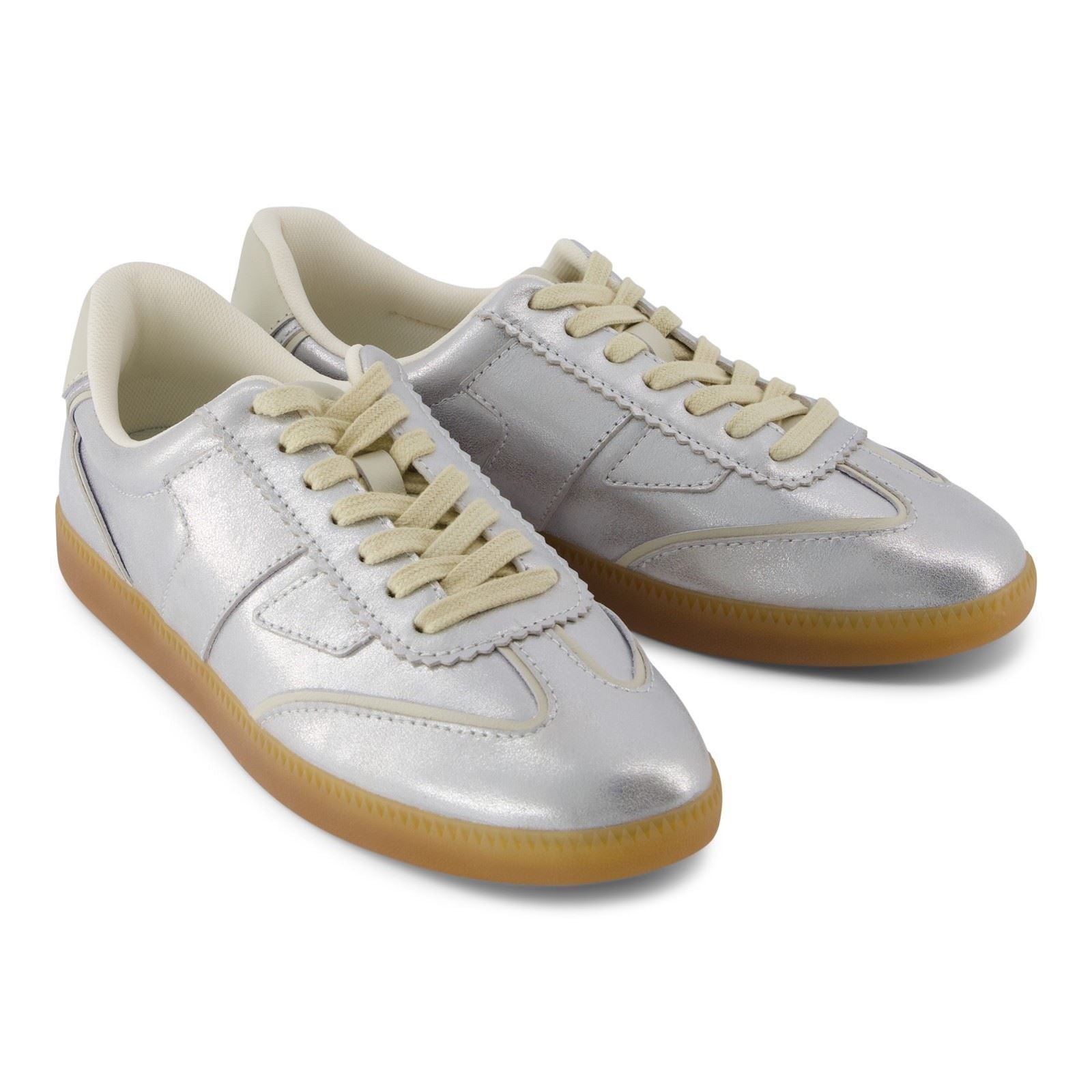 TOMS Collins Baskets En Cuir Pour Femmes Argentées