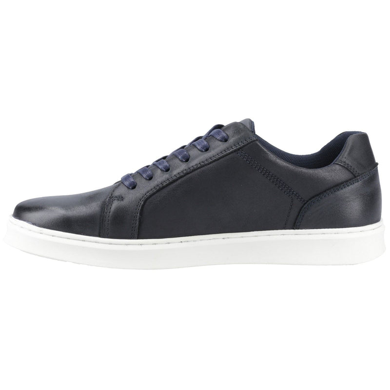 Hush Puppies Madden Chaussures De Sport Pour Homme En Cuir Bleu Marine