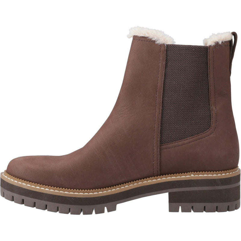 TOMS Bennet Bottes En Cuir Pour Femmes Marron Foncé