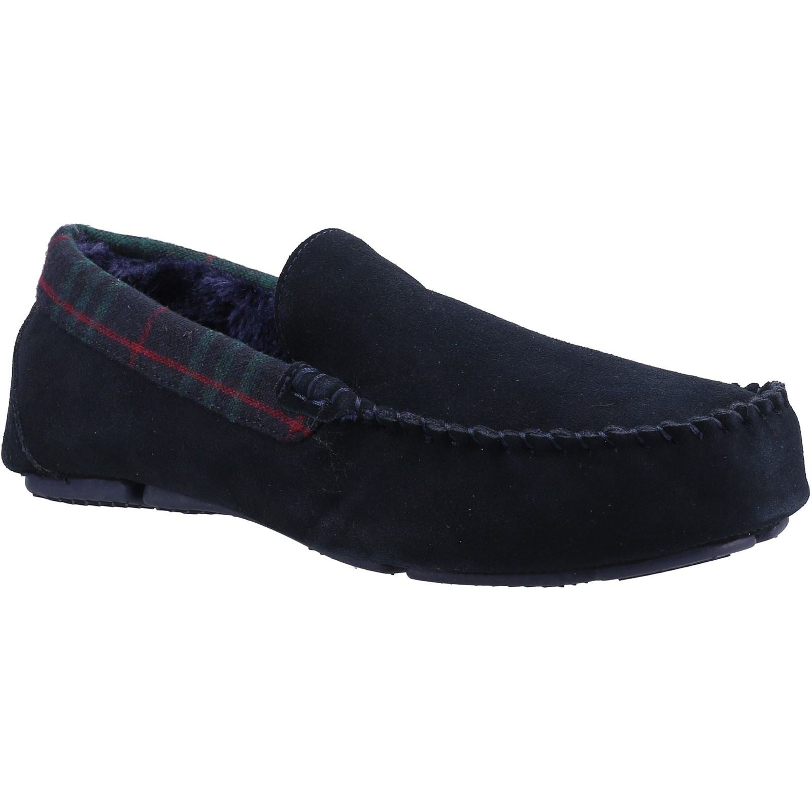 Hush Puppies Andreas Chaussons En Daim Pour Hommes, Bleu Marine