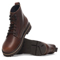 Birkenstock Highwood Lace Mid Bottes En Cuir Marron Pour Hommes