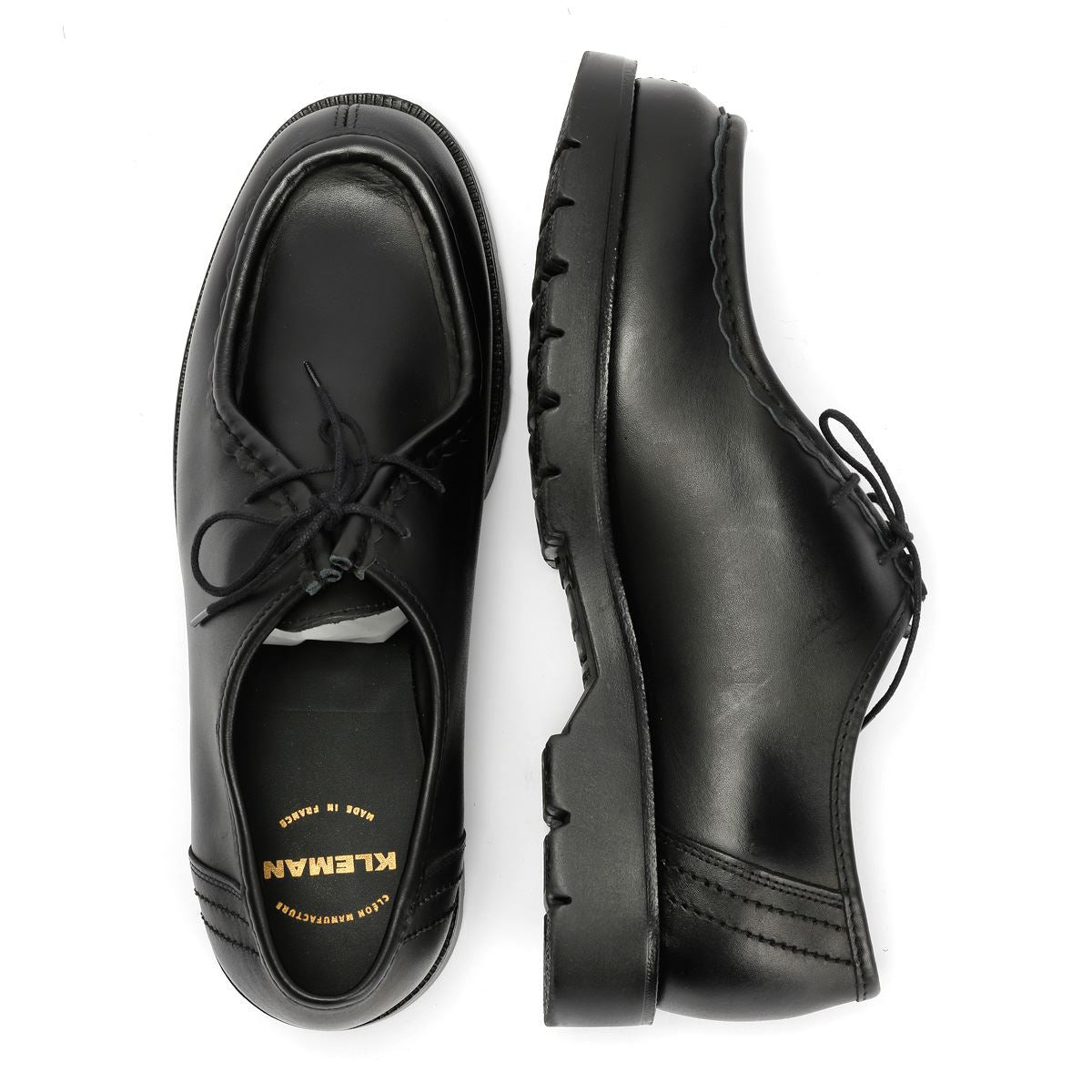 Kleman Padror Chaussures noires en cuir pour hommes