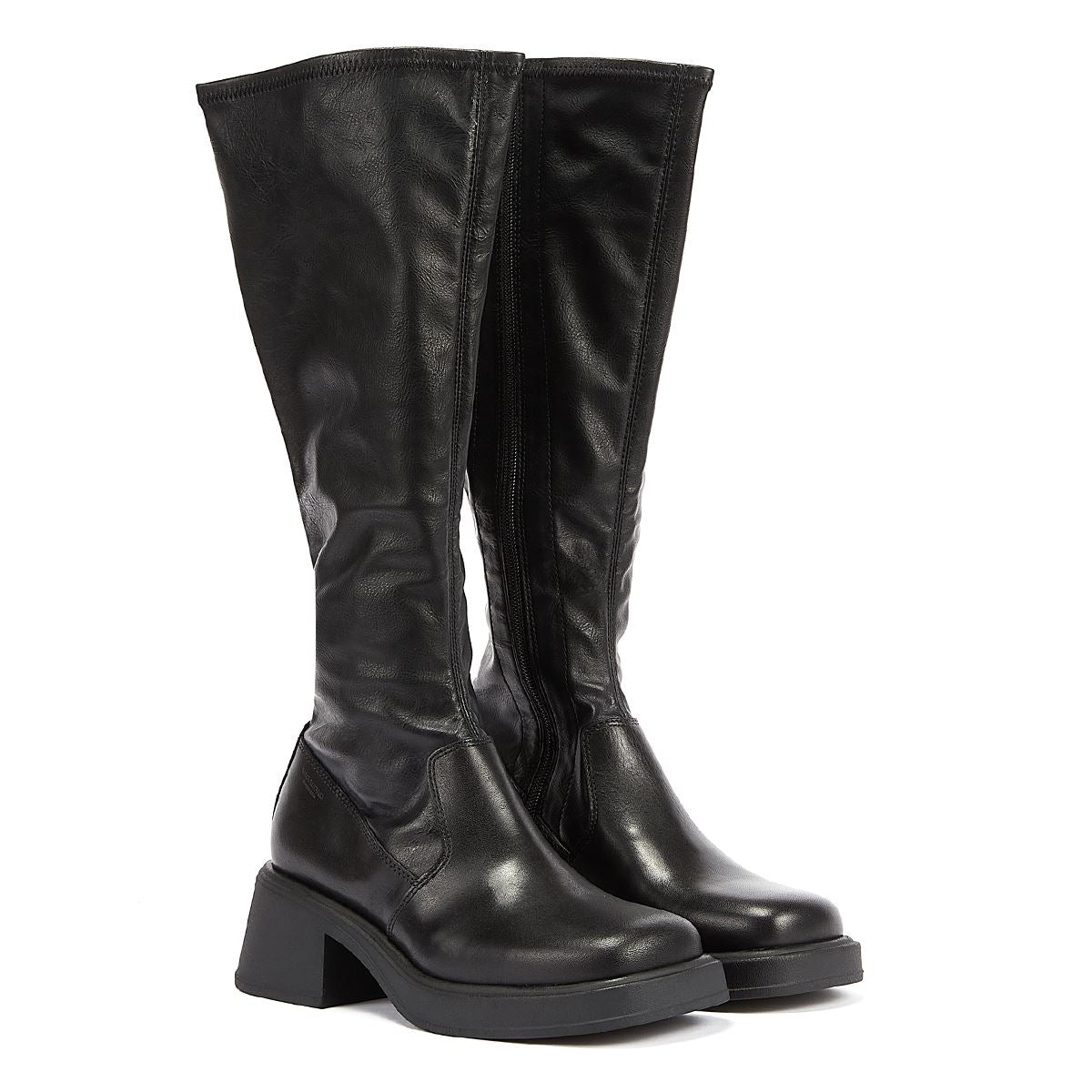 Vagabond Bottes Noires Hautes Extensibles Pour Femmes Dorah