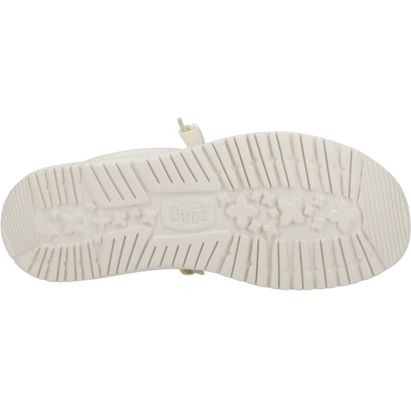 HEYDUDE Wally Canvas Chaussures Bateau Blanches En Coton 100% Pour Hommes