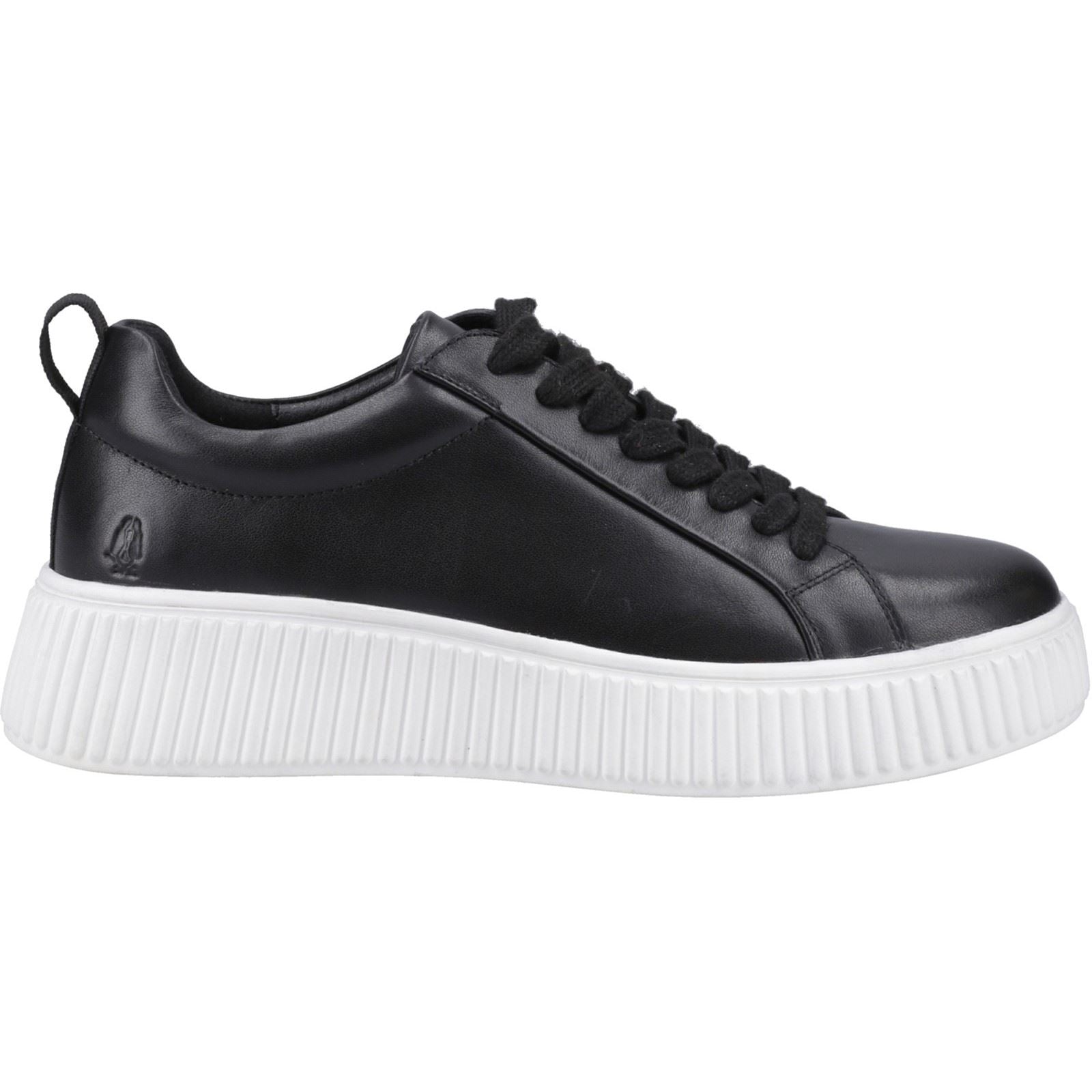 Hush Puppies Harlow Baskets Noires En Cuir Pour Femmes