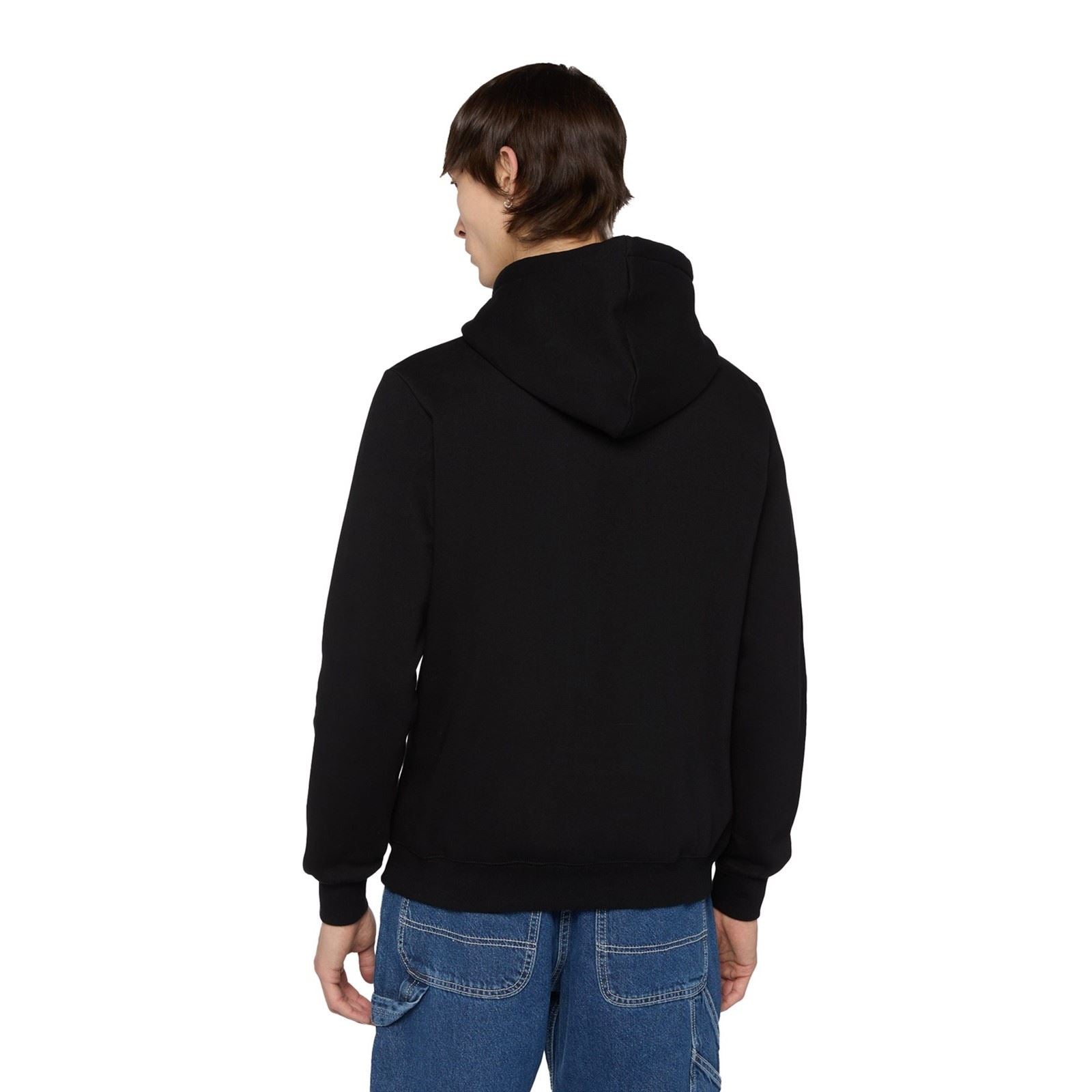 Dickies Icon Logo Sweat À Capuche Noir En Polyester Pour Adultes Unisexes