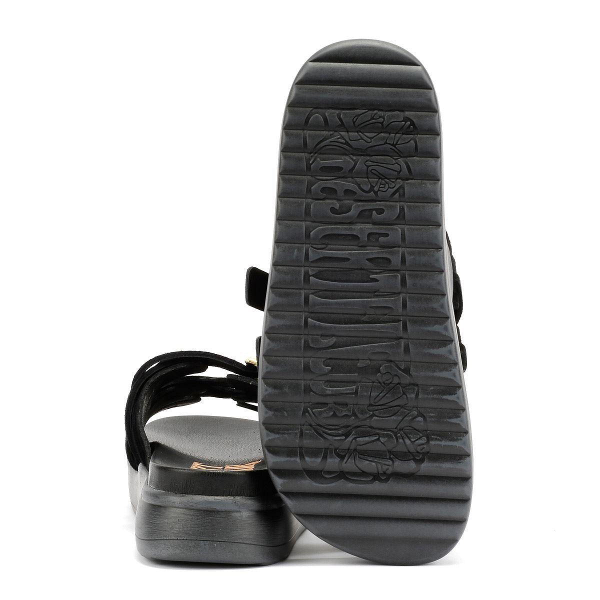 Desert Fleur Gypsum  Sandales Noires Pour Femmes En Suède