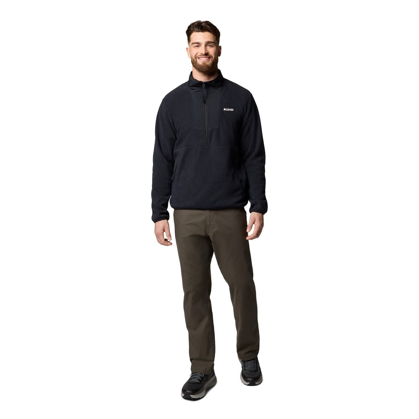 Columbia Sequoia Grove Half Zip Fleece Pulls À Col Zippé Noir En Polyester Pour Homme