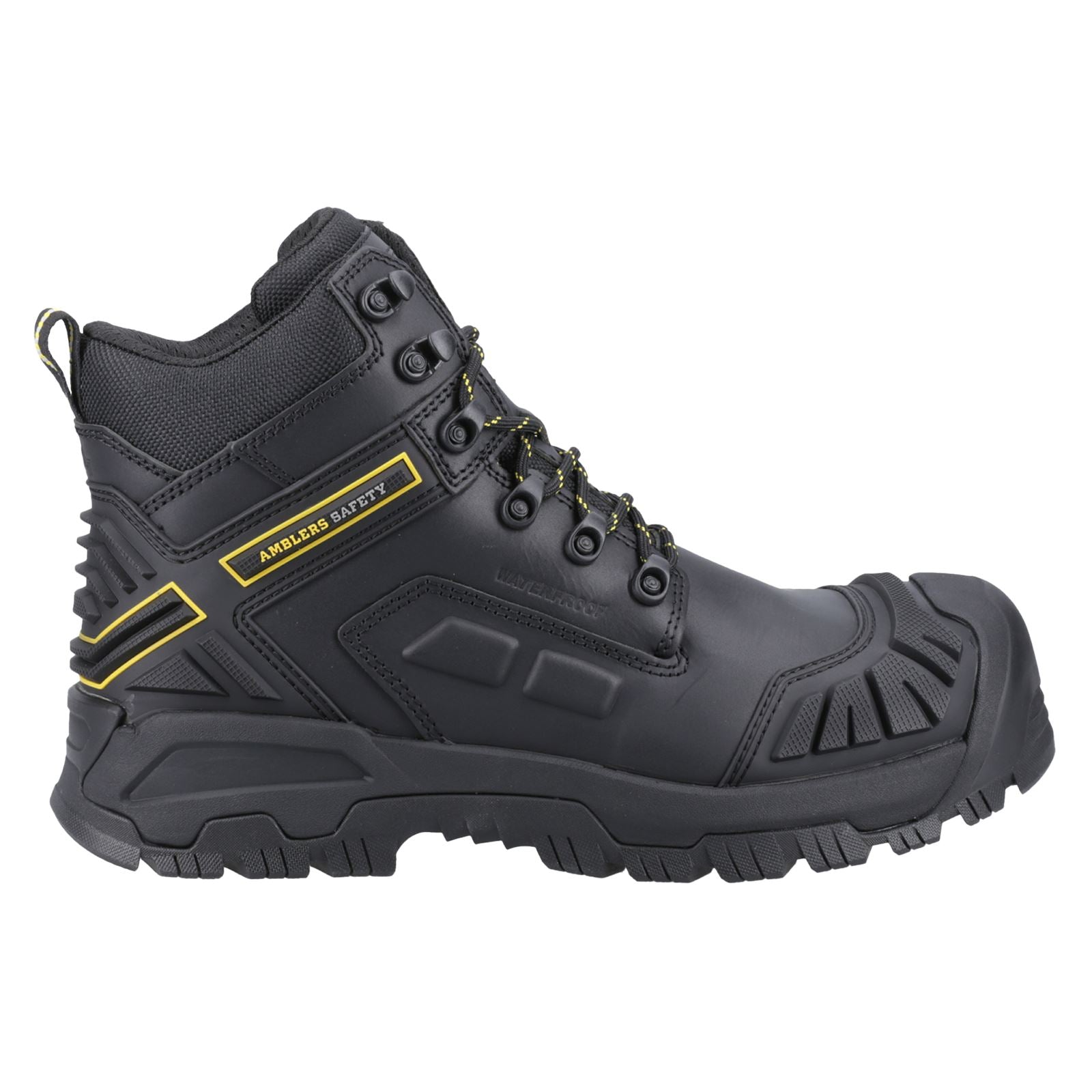 Amblers Safety Bottillons De Sécurité En Cuir Noir Flare