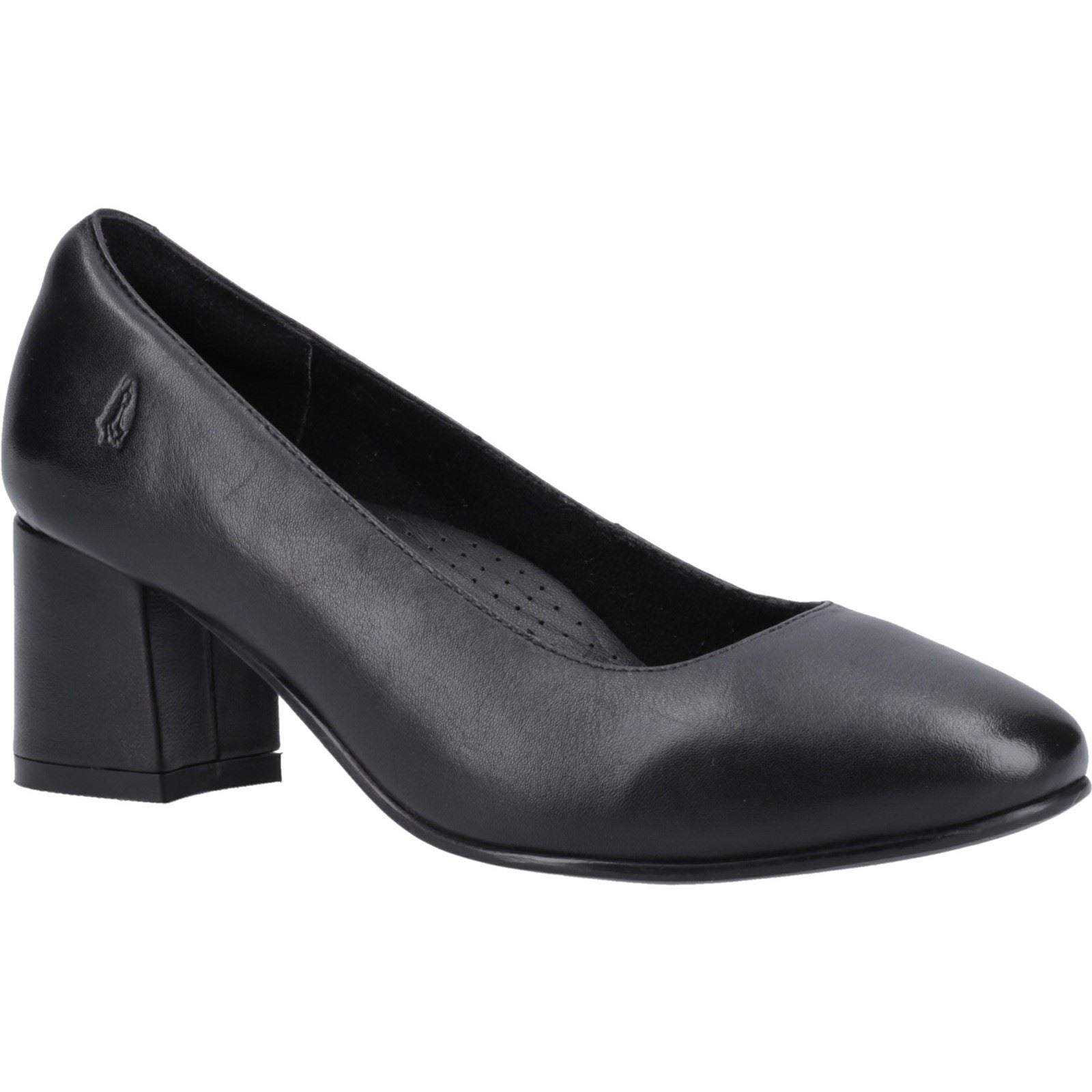 Hush Puppies Anna Wide Talons Noirs En Cuir Pour Femmes