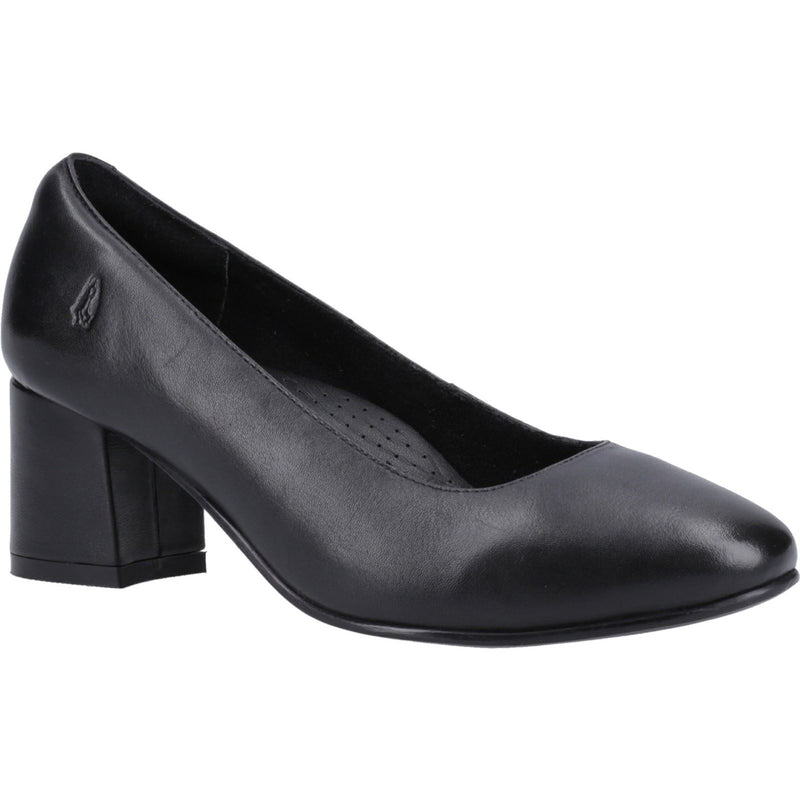 Hush Puppies Anna Wide Talons Noirs En Cuir Pour Femmes