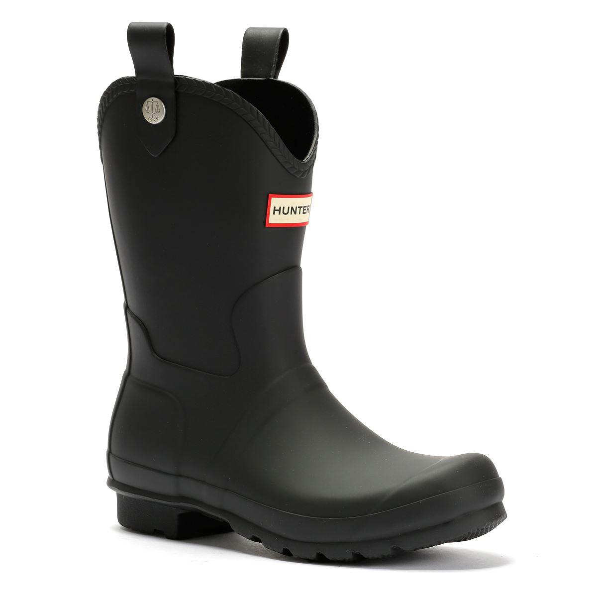 Hunter Original Cowboy Bottes En Caoutchouc Noires Pour Femmes