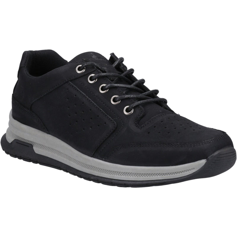 Hush Puppies Joseph Chaussures En Cuir Pour Hommes, Noir En Nubuck À Lacets