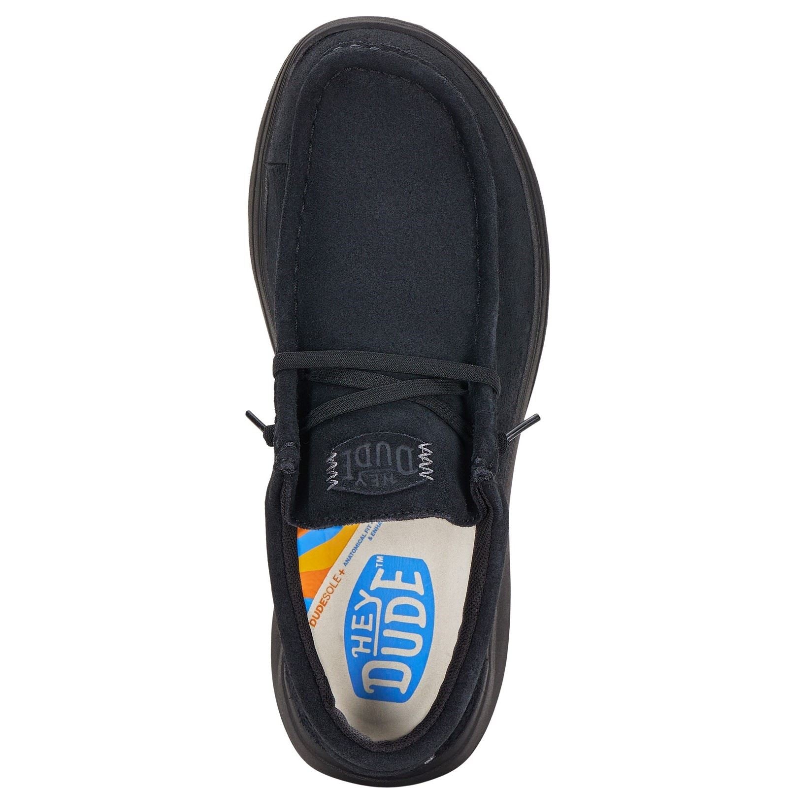 HEYDUDE Wally X Chaussures Bateau Noires Pour Hommes En Suede