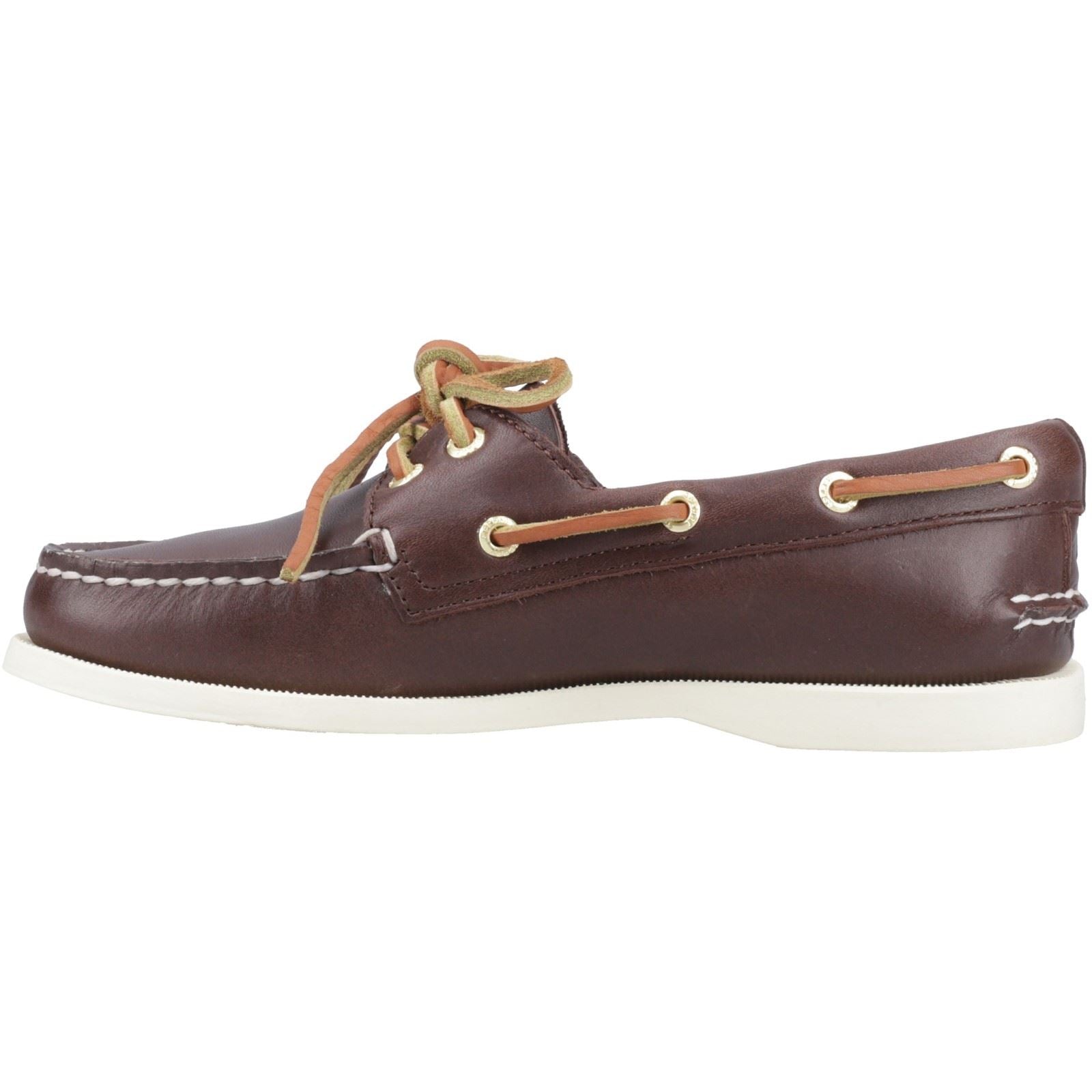 Sperry Authentic 2 Eye Chaussures De Bateau En Cuir Pour Femmes Marron