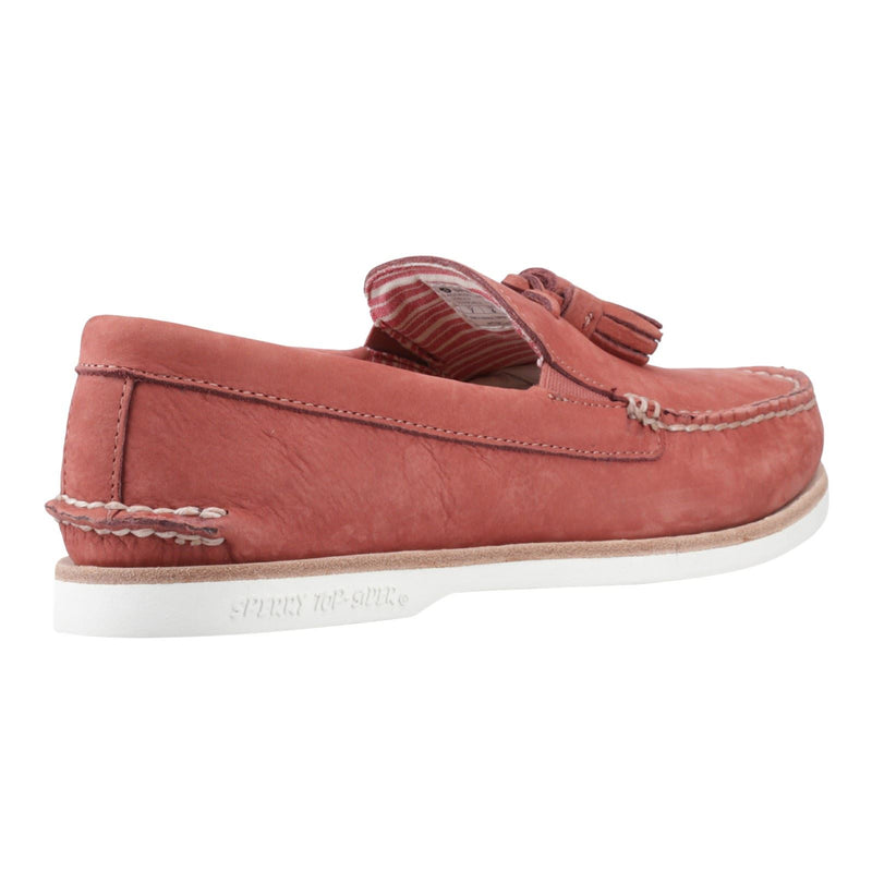 Sperry Authentic Original Chaussures Mocassins En Cuir Rouge Pour Homme