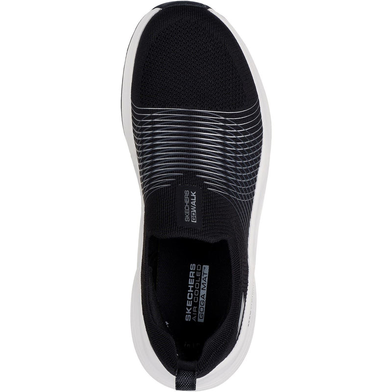 Skechers GO WALK Max Walker Sally Sneakers Noires/Blanches Pour Femmes En Textile