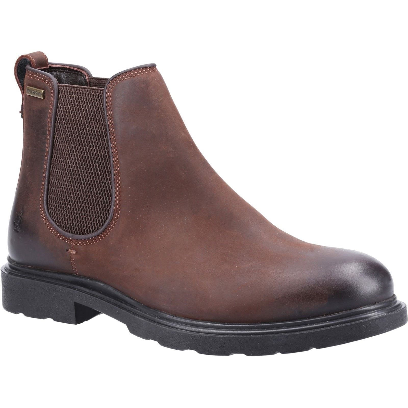 Hush Puppies Preston Chelsea Bottes En Cuir Marron Pour Hommes