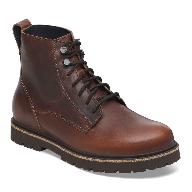 Birkenstock Highwood Lace Mid Bottes En Cuir Marron Pour Hommes