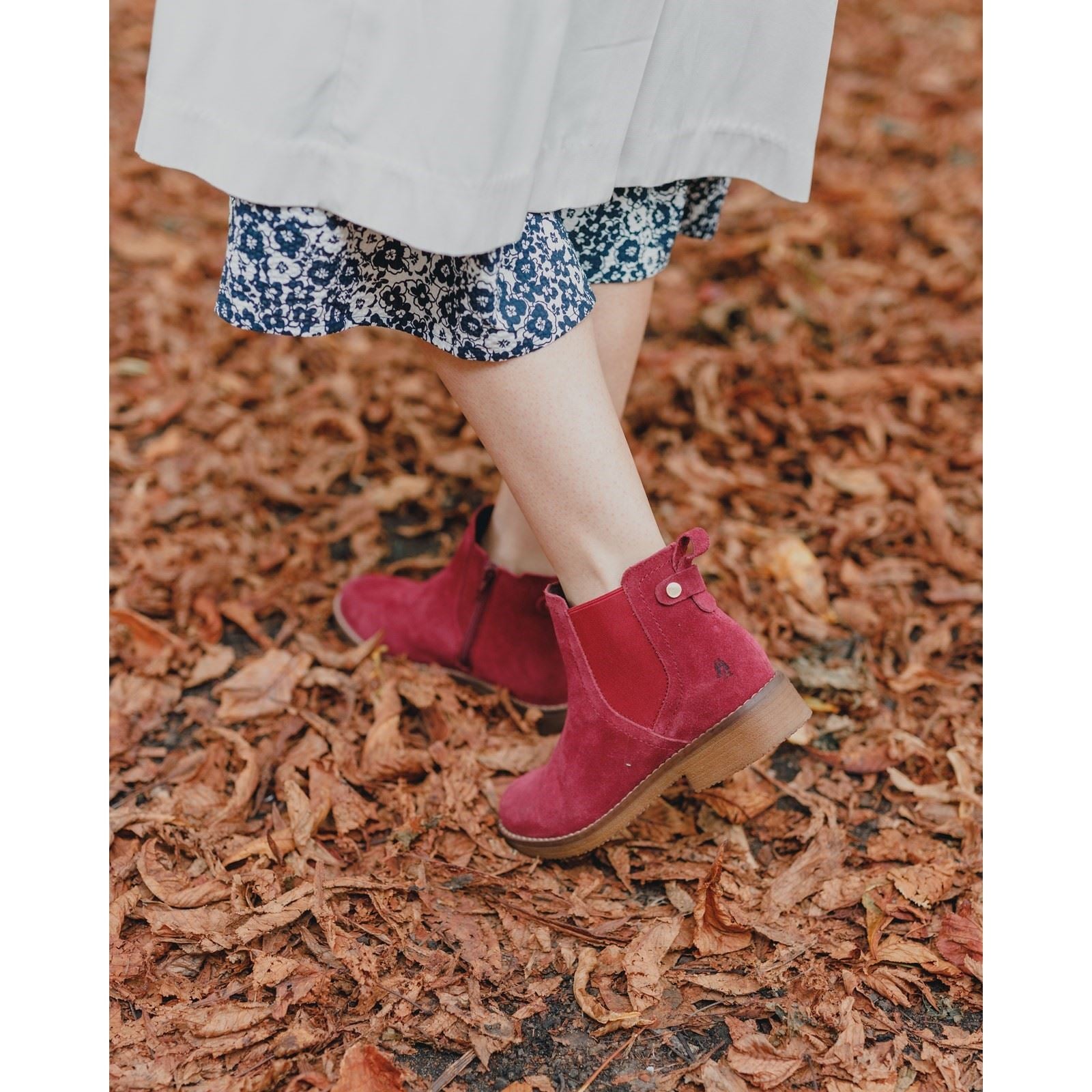Hush Puppies Maddy Bottes En Daim Bordeaux Pour Femme