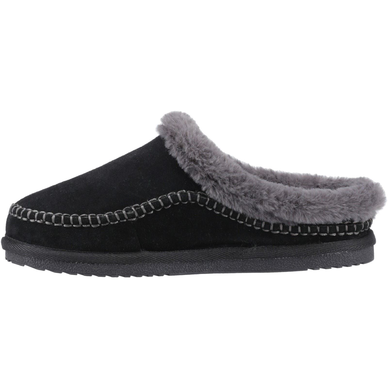 Hush Puppies Anika Chaussons Noirs Pour Femmes En Suède