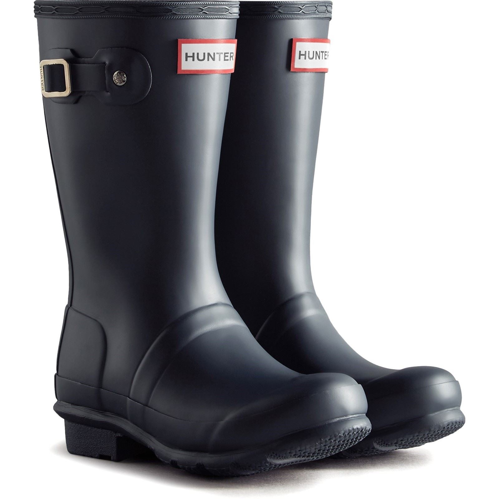 Hunter Junior Originals Bottes De Pluie En Caoutchouc Unisexes Pour Enfants, Bleu Marine