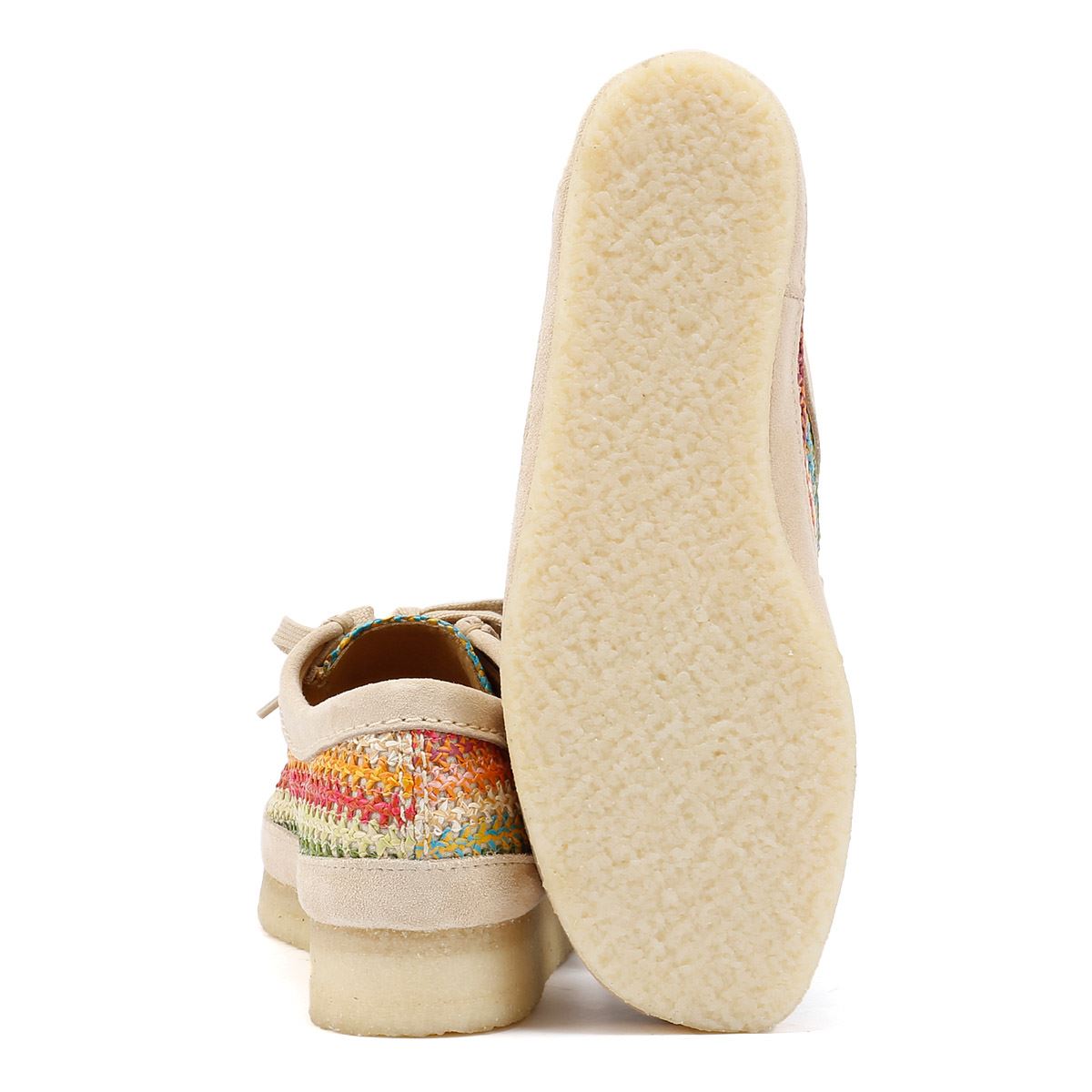 Clarks Originals Wallabee Raffia Chaussures Multicolores Pour Femmes