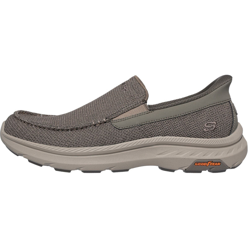 Skechers Pollard Wilfred Chaussures Basses Pour Hommes En Toile Couleur Taupe