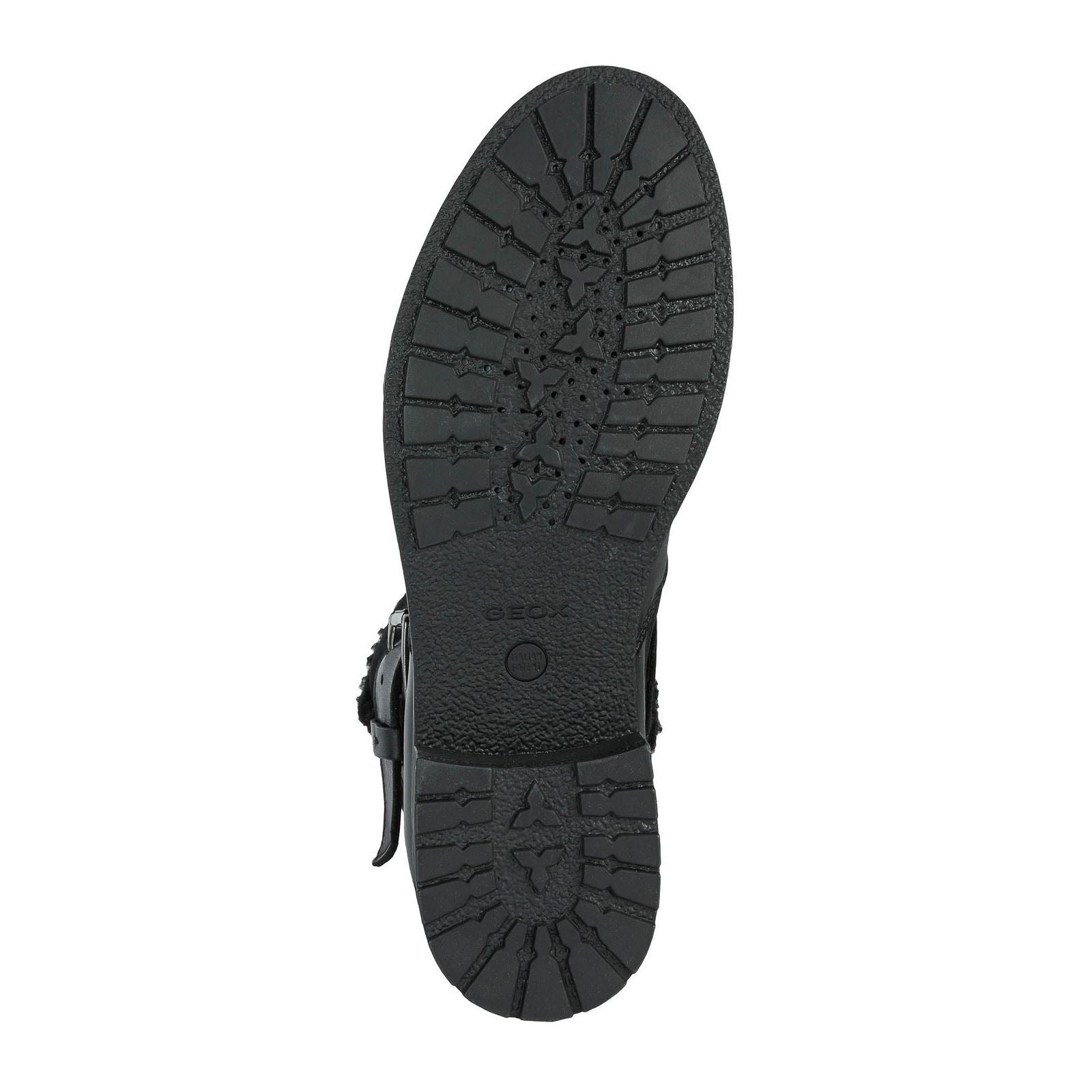 Geox D Rawelle B ABX A Bottes En Cuir De Vache Pour Femme, Couleur Noire