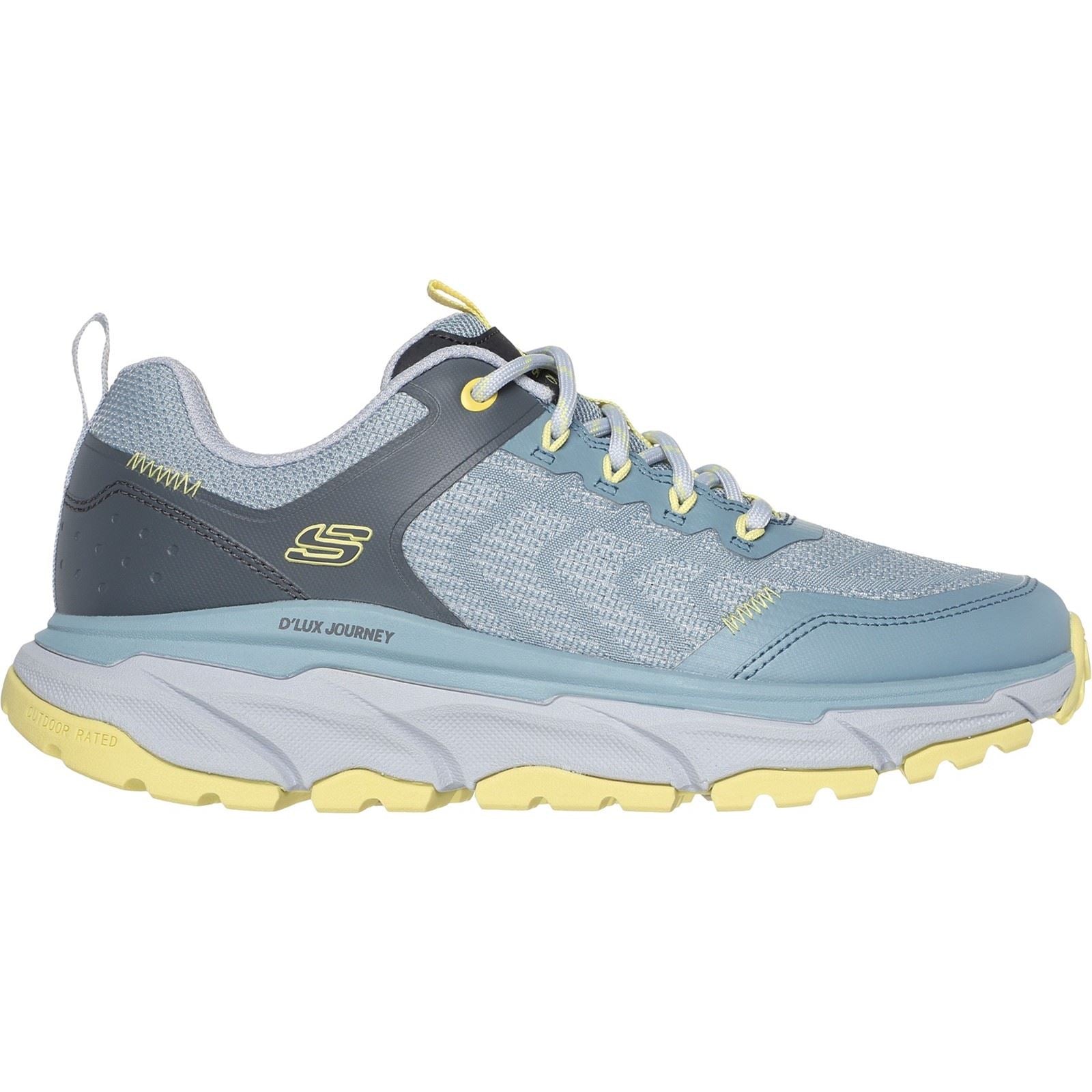 Skechers D'Lux Journey Marigold Chaussures De Randonnée Synthétiques Pour Femmes Bleues/Jaunes