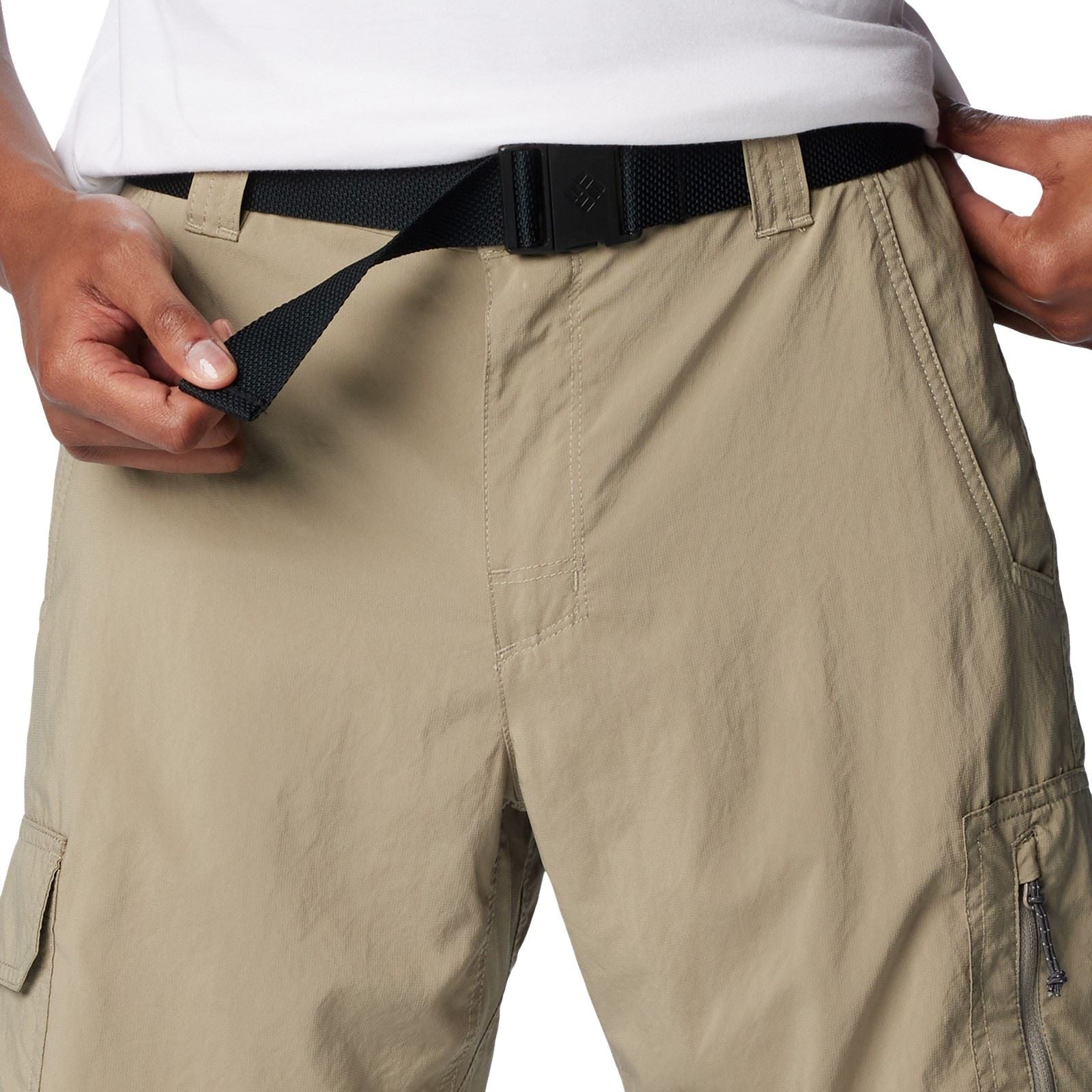 Columbia Silver Ridge Utility Cargo Short Shorts En Polyester Pour Hommes, Marron, Longueur Genou