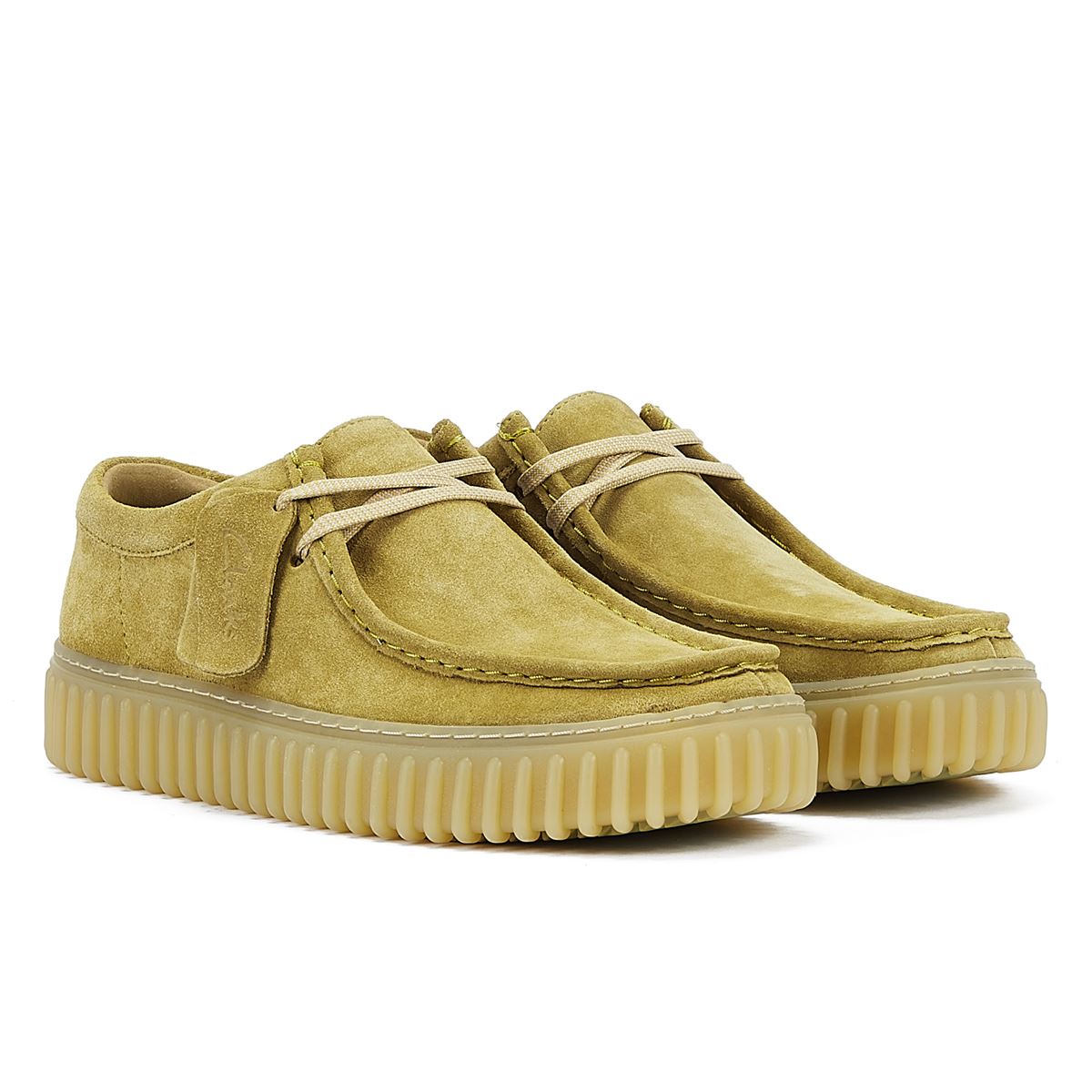 Clarks Main Torhill Lo Chaussures À Lacets En Daim Olive Clair Pour Homme