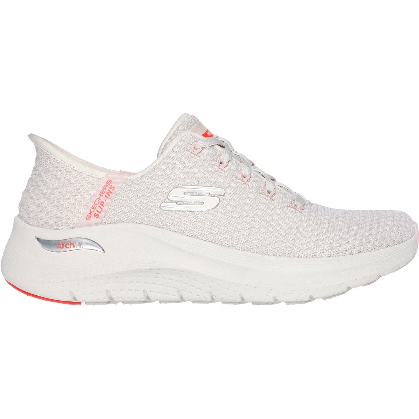 Skechers Arch Fit 2.0 Good Energy Sneakers En Toile Pour Femmes, Naturel/Multicolore