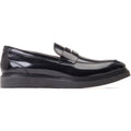 Base London Sid Mocassins Noirs En Cuir Pour Hommes