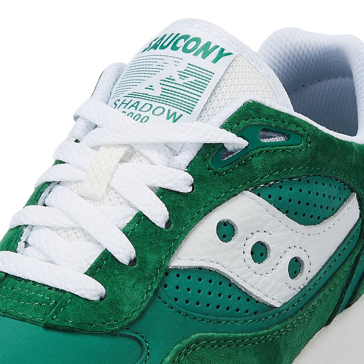 Saucony Shadow 6000 Baskets En Daim Vert/Blanc