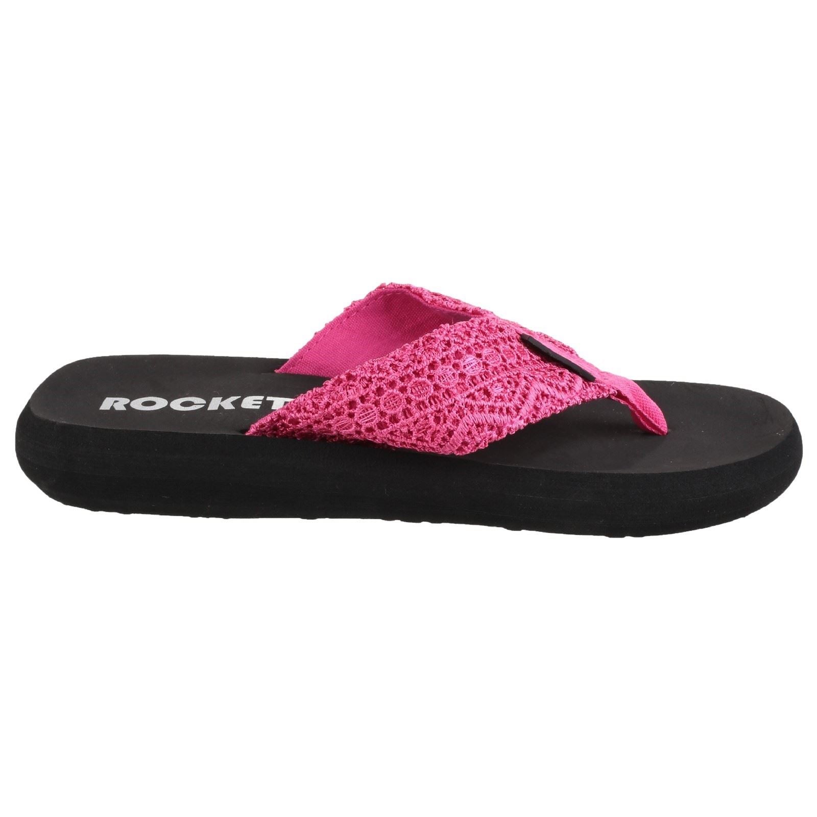 Rocket Dog Spotlight Lima Tongs Pour Femmes En Tissu Rose