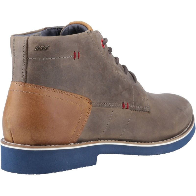 Pod Aries Bottes Grises En Cuir Pour Homme
