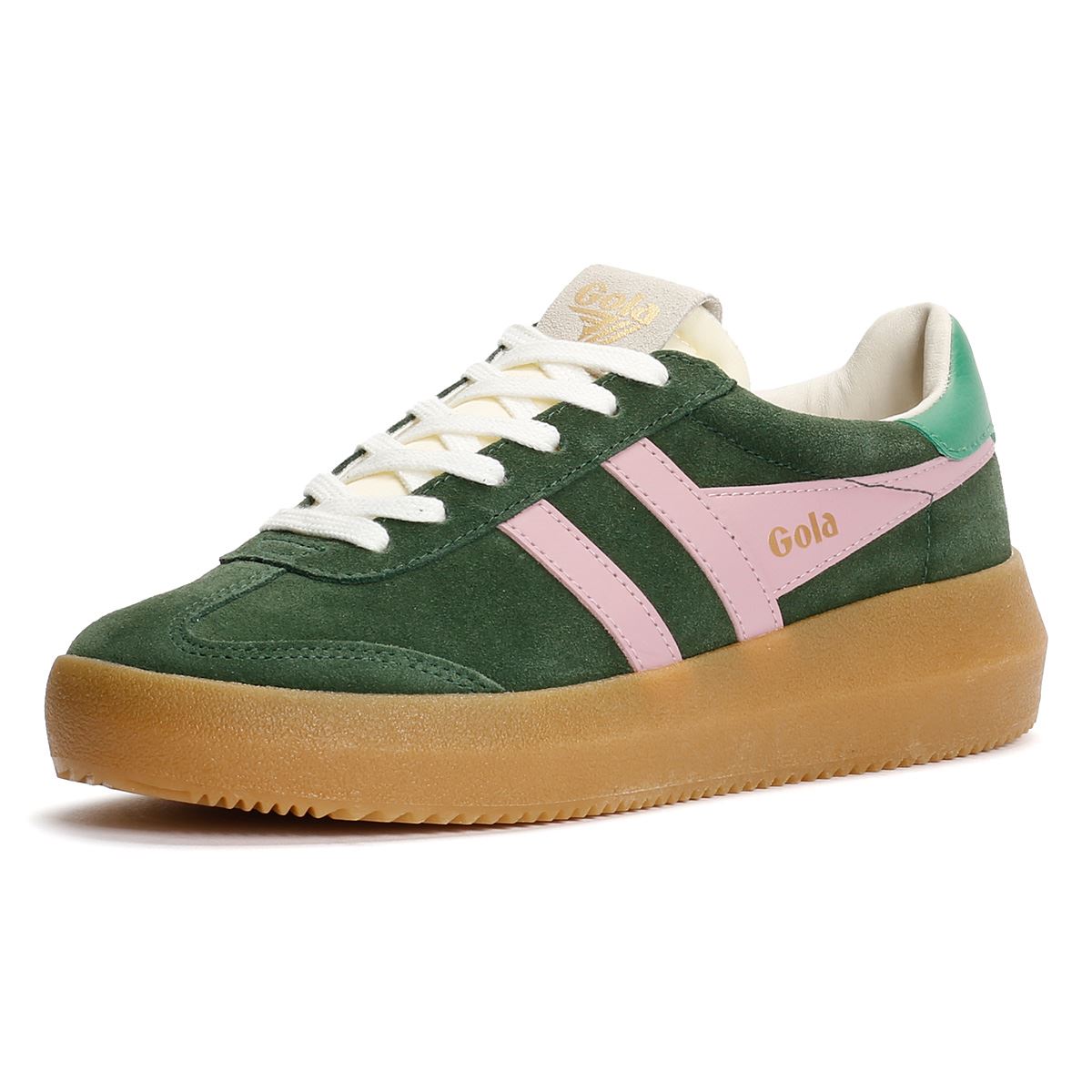 Gola Athena Baskets Vertes Pour Femmes Suede
