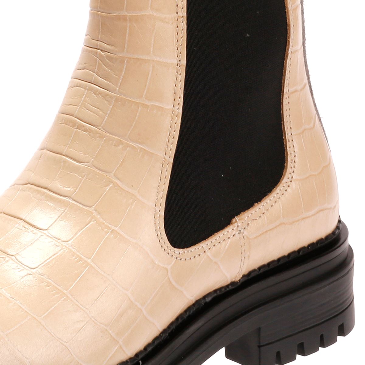 Osprey London The Huckleberry Bottes Blanches En Cuir Pour Femmes