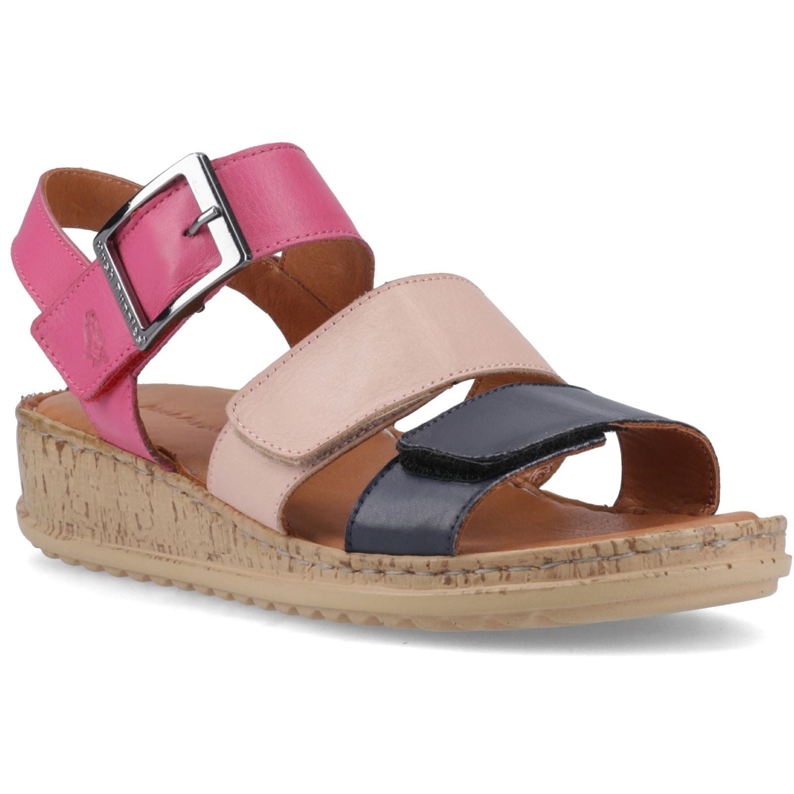 Hush Puppies Eliana Sandales En Cuir Fuchsia Pour Femmes