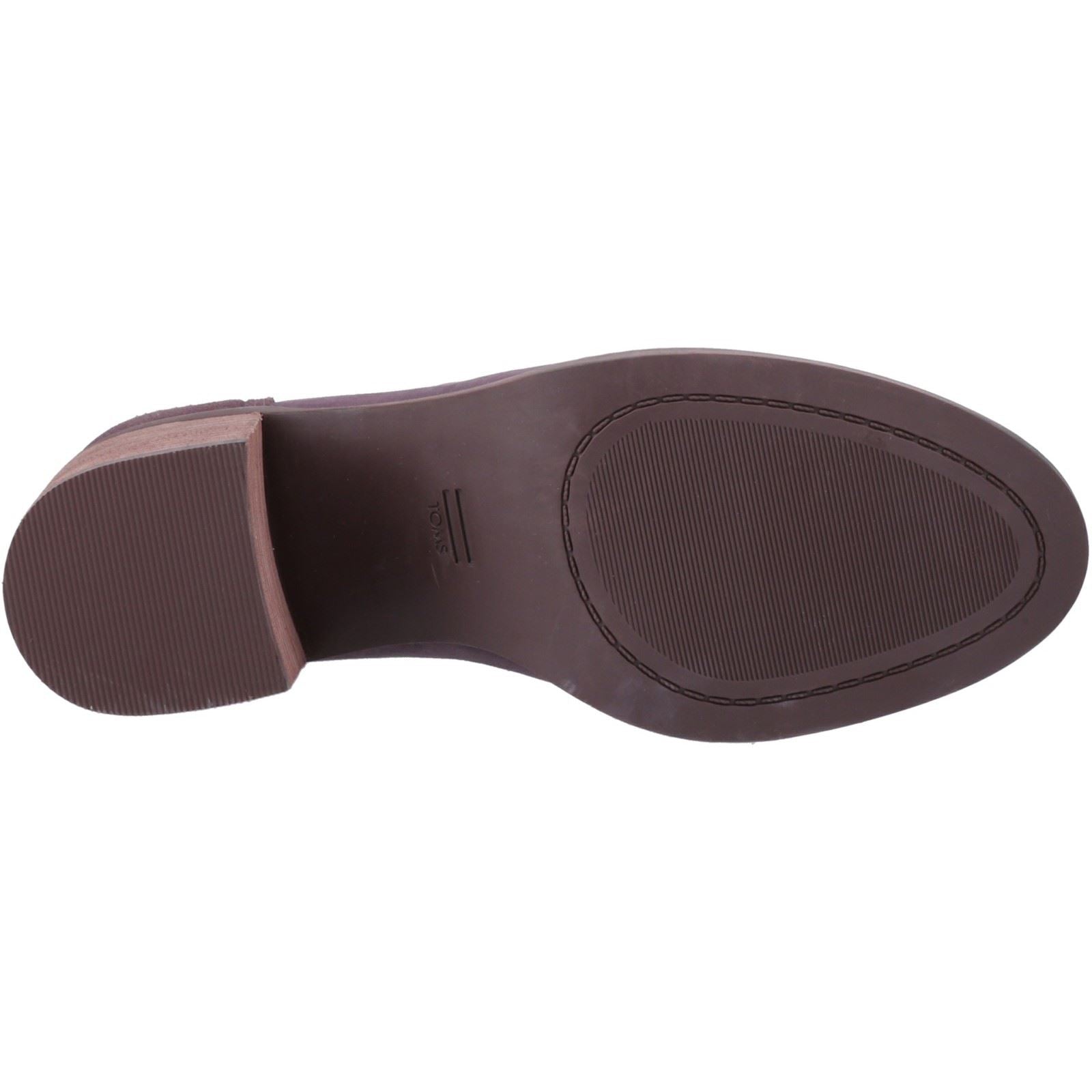 TOMS Evelyn Bottes En Cuir Pour Femmes Prune