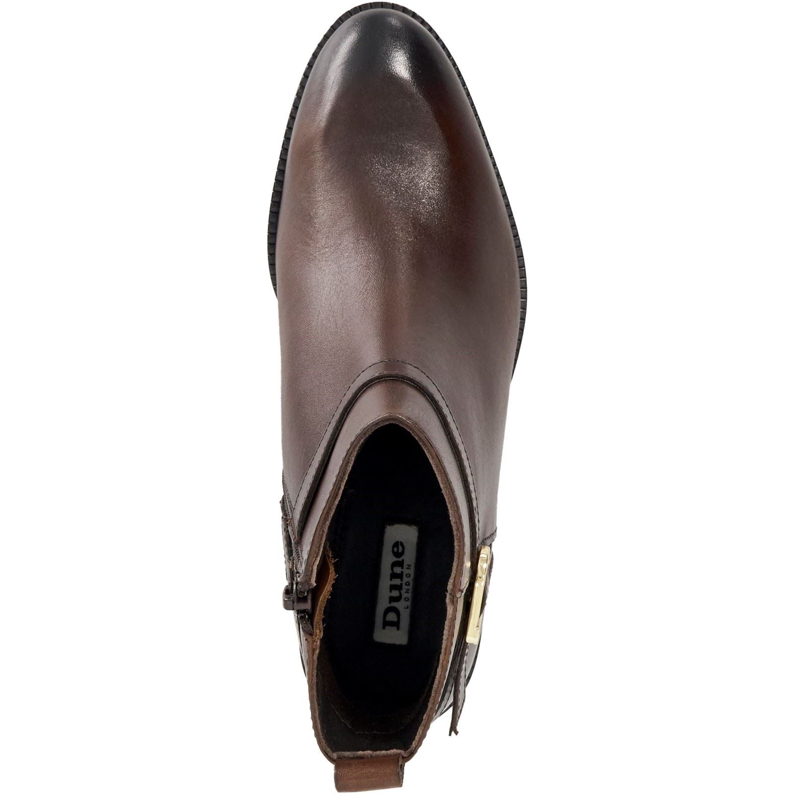 Dune Pemma Bottes En Cuir Pour Femmes Marron