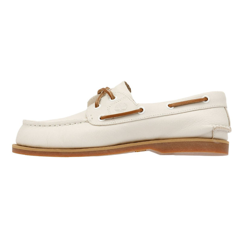 Timberland Classic 2 Eye Chaussures Blanches En Cuir Pour Femmes