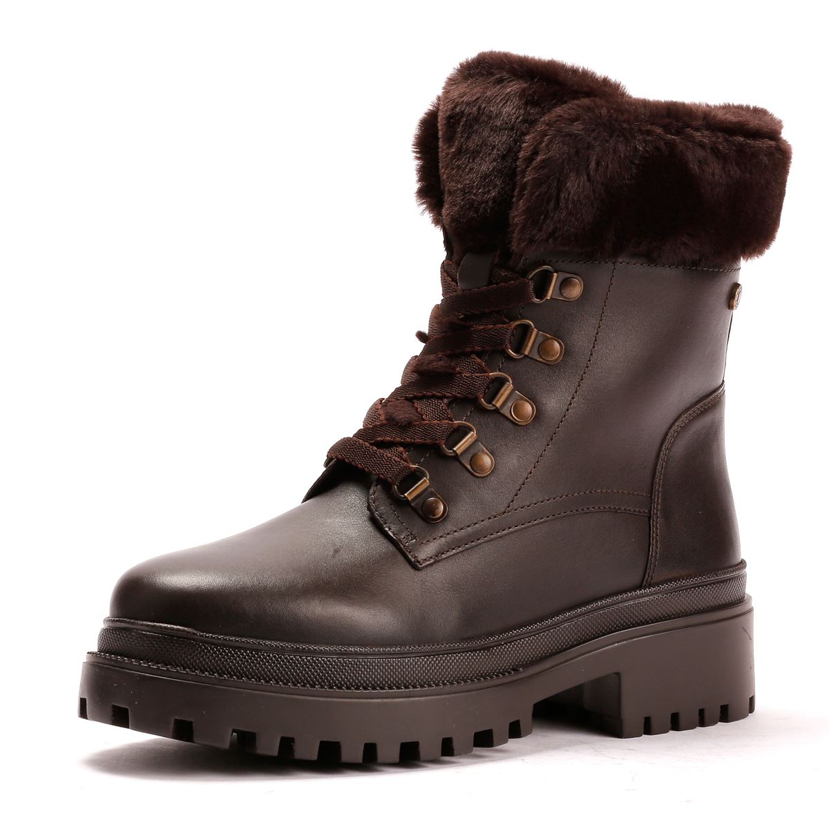 Osprey London The Budapest Bottes En Cuir Pour Femmes Marron